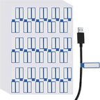 uxcell 300 Pcs Cable Labels, Waterproof Wire Cord Labels Tags, Cord Organizer Management Tags for Charger Cable Organizer Wire Markers Printer, Blue