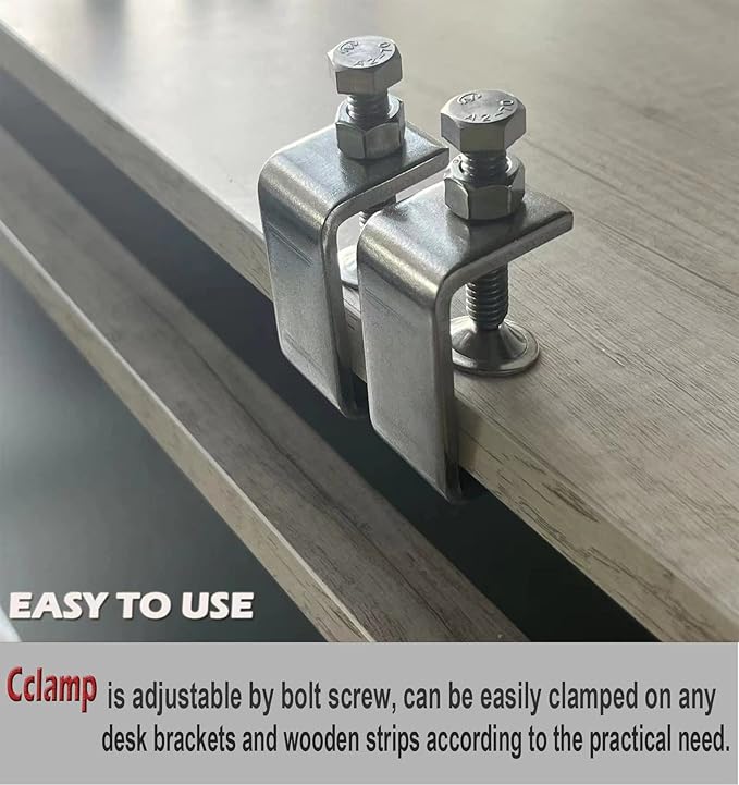 Heavy Duty 304 Stainless Steel Tiger Clamps (4pcs) - Wide Jaw Opening, Ideal for Woodworking & Crafts