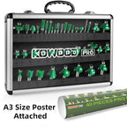 KOWOOD Pro Router Bits Sets of 40 Pieces 1/4 Inch Shank and 1/2 Inch Shank, Professional Woodworking Tools