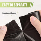 Zhuqing 3 Gallon Trash Bags, 10L Biodegradable Garbage Bags, 100 Counts Compost Wastebasket Liners Bags for Kitchen Bathroom Office, Black