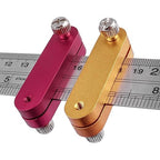 Mesee 4 Pieces Ruler Positioning Blocks Adjustable Thickness Ruler Stop Fence Woodworking Aluminum Alloy Rulers Limit Block Scribing Tool Rulers Locator Wood Mortise Scriber Line Marking Gauge