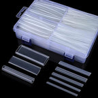 XHF 205 PCS 8 Size Length 3.5" Clear 3:1 Waterproof Automotive Electrical Heat Shrink Tubing Assortment Kit Marine Grade Adhesive Lined Tube, Insulation Sealing Oil-Proof Wear-Resistant