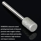 Stone Carving Set Diamond Burr Bits Compatible with Dremel, 20PCS Polishing Kits Rotary Tools Accessories with 1/8’ Shank for Carving, Engraving, Grinding, Stone, Rocks, Jewelry, Glass, Ceramics