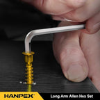 Long Arm Hex Key Set with Ball End, Ball-End Hex Allen Wrench, Chrome Vanadium Steel(Cr-V) Tamperproof TORX L- Key Set (9Pc Metric)