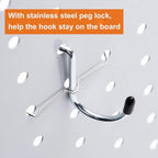 Pegboard Hooks, Peg Board Bins, Peg Locks, for Organizing Various Tools, 167 Pieces