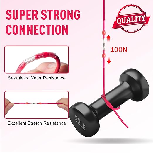 Kuject 250PCS Solder Seal Wire Connectors AWG 22-18, Red Solder Seal Heat Shrink Butt Connectors Terminals Sleeve Waterproof Wire Splice Connector for Marine Automotive Boat Wire Joint