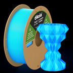 PLA+ 3D Printer Filament Luminous Blue, 1.75mm No Tangle, Net Weight 2.2lbs Spool (1kg, PLA Pro Plus, Blue with Glow in The Dark Effect