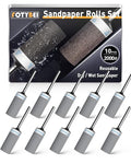 10Pcs 2000 Grit Sanding Drums Sandpaper Sticks Set for Dremel Rotary Tool with 1/8" Shank, Rotary Tool Accessories Suitable for Metal Rust Removal/Jade Polishing/Stone Grinding (2000 Grit)