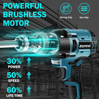 Cordless Rivet Gun Tool Compatible with Makita 18V Battery(No Battery), Electric Automatic Pop Rivet Gun, Brushless Blind Riveter Kit for 3/32", 1/8", 5/32", 3/16"