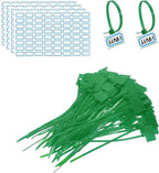 PATIKIL 6inch Zip Ties, 200pcs Cable Ties Tags Nylon Wire Marking Label Self Locking Plastic Straps Write on with Label Tags Paper for Organization Cord Network Ethernet Marking, Green