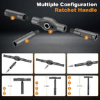 THINKWORK 42 in 1 Ratchet Screwdriver Set, Magnetic Bit Screwdriver Set With Detachable Ratchet Handle, Repair Tool Kit for furniture, computer, bicycle and DIY free Combination