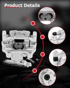 cciyu Rear Left & Right Brake Calipers Assembly w/Bracket 19B6384 19B6385 For Audi For A3/For A3 Quattro,For Volkswagen For Beetle/For Eos/For Golf/For GTI/For Jetta/For Passat