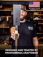 Japanese Pull Saw - 9.5 Ryoba Hand Saw with Rip-cut and Crosscut - Wood Saw for Dovetails, Tenons, Joinery, Cutting Boards to Length & Width- Temple Tool Co.