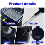 Digital Radius Gauge for High-Precision Measurement of Inside Radius, Outside Radius, and Depth. Radius Range: 450-2500mm (17.7-98.4”), Linear Range: 0-50.8mm (0-2”)
