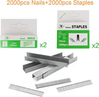Cordless Staple Gun Nail Gun Tacker, Electric Stapler & Nailer 2 in 1, Electric Staple Gun with Rechargeable USB Charger for Upholstery DIY Includes 2000pcs 10mm Nails and 2000pcs 10mm Staples