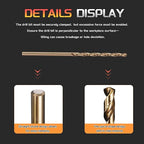 Drill Bit, #44 Cutting Diameter, 4341 HSS Gold Finish 118° Cutting Angle Number Jobber Bits - (Applications: for Drilling Soft Metal Plastic Wood), 5-Pieces
