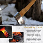 1844 Helko Werk Germany Classic Forester - 3.5 lb Felling Axe - Made in Germany Multi-Purpose Cutting and Felling Axe for Felling Trees, Splitting Wood - Head 3.5 lbs, Handle 31 in.(Forester) #10495