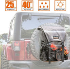ALL-TOP Spare Tire Trash Bag, Heavy Duty Truck Tailgate Trash Bag, Cargo Storage Bag for Jeep, Truck, SUV or Car, Fit up to 40'' Tire (Rhino Grey)