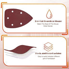 180 Grit Mouse Sander Sandpaper, Jamiikury 5 Hole Detail Sander Sandpaper Palm Sander Paper Mouse Sanding Pads Hook and Loop Sanding Sheets - Pack of 20