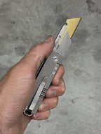 TIRANT RAZOR V3 (Stonewashed) 6Al-4V Titanium Utility Knife & EDC Pocket Knife, Box Cutter, Razor Blade EDC Tool