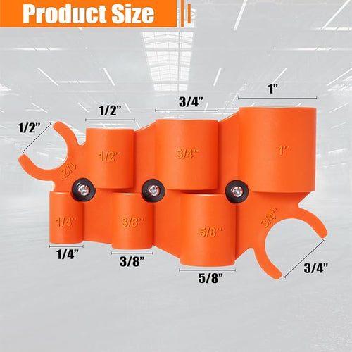 1/4" to 1" Pipe Depth Gauge Tool， Deburring Gauge Tool，for Push-to-Connect Plumbing Fittings on PVC, PPR, Brass, CPVC, PERT & Aluminum Pipes