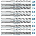 10-Piece 3/8" SDS Plus Drill Bits Rotary Hammer Drill Bit Set, Carbide Tipped for Drilling Concrete Cement Porcelain Tiles Ceramic Pots Stone Brick, Diameter 10mm, 160mm Long, SDS Plus Shank.