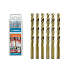 3/8 inch Cobalt Drill Bits (6Pcs), M35 HSS Metal Jobber Length Twist Drill Bit Set for Hard Metal, Stainless Steel, Iron, Copper, Aluminium, Brass, Plastic & Wood