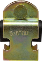 Rubber Cushion Strut Clamp 1/2" NOM (5/8" OD) for Mounting Copper Piping, PEX Pipe, CVPC Tubing to Strut Channels [5 Pack] Yellow Chromate Zinc