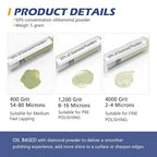 SCOTTCHEN 6Pcs Diamond Polishing Paste,400/1,200/4,000/8,000/50,000/100,000 Grit, Lapping Compound with 50% Concentration of Diamond Powders for Jewelry, Metal, Ring, Glass, Coin, 5 Gram Each