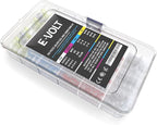 E-VOLT 200 PCS Solder Seal Wire Connectors Low Temp Soldering Heat Shrink Butt Connector Terminals - Electrical Waterproof Insulated Marine Automotive Trailer White, Red, Blue, Yellow