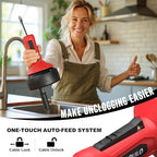 POPULO Drain Auger, Auto Feed Plumbing Snake Clog Remover for Unclog Sink Drain 3/4"-2" Pipe, 16 Ft Snake Hair Drain Clog Remover Cleaner Tools Manually or Powered for Shower, Bathtub, Kitchen, Sink