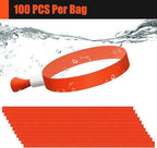 100 Pcs Cloth Event Wristbands, Event Wristbands, Colored Wrist Bands for Events, for Lightweight Concert Wrist Strap for Activities, Party Bracelets for Events (Color : Orange)