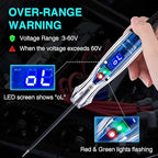 Automotive Test Light 3-60V DC Digital LED Circuit Tester, Heavy Duty Light Tester with Voltmeter, Auto Bidirectional Voltage Tester Electric Test Pen