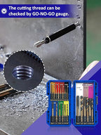 JEFE HEX Drill and Tap Set 20pc - Hex Shank Drill Bits & Thread Taps for Metal | MRO & Industrial Use | Quick-Change Combination tap 6-32UNC to 1/2"-13UNC | Impact Driver