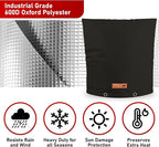Redford Supply Co. Cold Snap (5°F) Backflow Preventer Insulation Cover, 24"W x 24"H, Pipe Insulation, Water Sprinkler Covers for Outside, Sprinkler Backflow Cover for Winter, Well Pump Bag (Black)