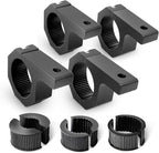 Nilight - 90020D 4PCS Mounting Bracket Kit LED Off-Road Light Horizontal Bar Tube Clamp Roof Roll Cage Holder,2 Years Warranty, Black