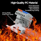 5Pcs Lever Wire Connectors, 2 in 6 Out, Push-in, 4-2.5 mm² Quick Wiring DIN Terminal Blocks, 40Pcs Wire Ferrules Terminals & 6.89 Inch DIN Rail Included