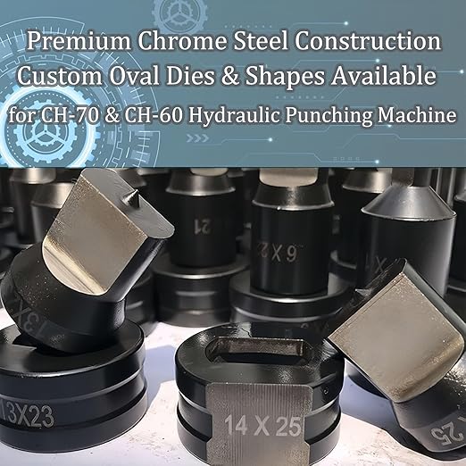 Hydraulic Punch Dies for CH-70, CH-70 Hydraulic Round Hole Punch Die Set, Upper Mold Dia: 26mm, Lower Mold Dia: 40mm for Steel, Copper, Aluminum and Heavy Duty Metal (9mm)