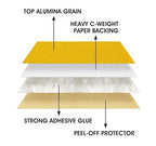 S SATC Premium Gold Sandpaper 6 Inch 100 PCS Sanding Discs 240 Grit Self Adhesive Stickyback Sandpaper Roll Aluminum Oxide PSA Sandpaper Discs for Wood, Metal, and Car Paint