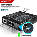 NOYAFA Network Cable Tester for RJ45, RJ11, RJ12 /Cat5, Cat5e, Cat6, Cat6a, Cat7, Phone Line Cat3, Ethernet Tester, LAN Cable Test Tool (Black)
