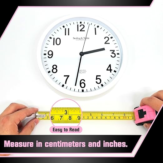 Bullseye Tape Measure 12 Foot 3-Pack | Pink | Small, Retractable Measuring Tapes with Pause Buttons | Easy-to-Read Standard and Metric Measurements for Adults and Kids | Inches and Centimeters