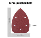 S SATC 100PCS Mouse Detail Sander Sandpaper Palm Mouse Sander Pads 40/80/120/180/240 Grits 140mm, Sanding Pads for Mouse Sanders