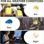 TICONN Reflective Safety Vest High Visibility Class II Mesh Vest for Women & Men Meets ANSI Standards
