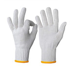 Evridwear Cotton Polyester String Knit Shell Safety Protection Work Gloves for Painter Mechanic Industrial Warehouse Gardening Construction Men One Case (12 PairsX20) With no dots, M Size