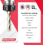 Amana Tool CNC Router Bits for 2D/3D Carving Flat Bottom, ZrN Coated, 46579, 0.10 Deg Straight Angle x 1/2 Dia x 2-1/4 x 1/2 Shank x 3 Flute
