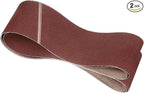 2 Pcs Sanding Belts 6 x 108 Inch 80 Grit Aluminum Oxide Abrasive Sandpaper for Belt Sander Metal Grinding Wood Working Weld Rust Removal