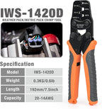 iCrimp Weather-Pack/Metri-Pack Crimping Tool, 20-14 AWG Wire Crimper for Delphi Packard Sealed & Unsealed Terminals