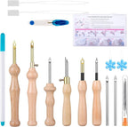 Punch Needle Kit with Storage Box, Punch Needle Tool Set for Adult Beginners, Perfect for DIY Craft,Decoration and Gifts