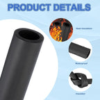uxcell Pipe Insulation Tube Foam, 1" ID x 3/16" Thick x 1.64ft Foam Pipe Cover Non-Slip Hollow Tubing Guitar Air Conditioner Stand Fitness Equipment Handles, Black