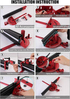 Precision Miter Gauge for Maximum Stock Support and a Repetitive Cut Flip Stop